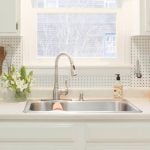 Pegboard backsplash