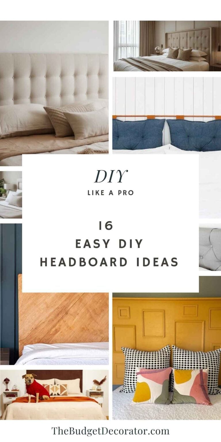 16 Easy DIY Headboard Ideas You Can Make • The Budget Decorator
