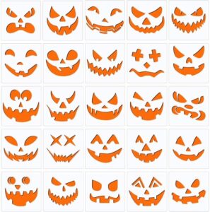 Easy &amp; Scary Jack-O-Lantern Faces Anyone Can Carve! • The Budget Decorator