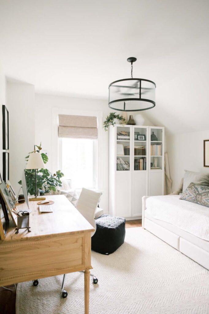Perfectly Balanced Home Office Guest Room Ideas • The Budget Decorator