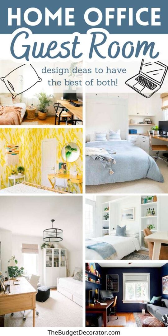 Perfectly Balanced Home Office Guest Room Ideas • The Budget Decorator