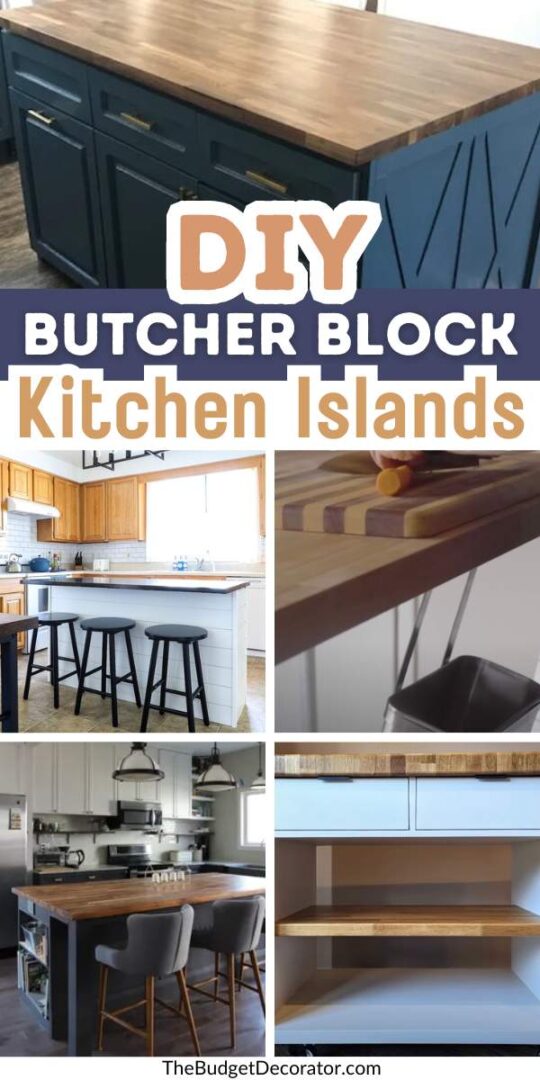 8 Amazing DIY Butcher Block Kitchen Island Ideas • The Budget Decorator